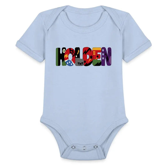 Superhero Organic Short Sleeve Baby Bodysuit SPOD