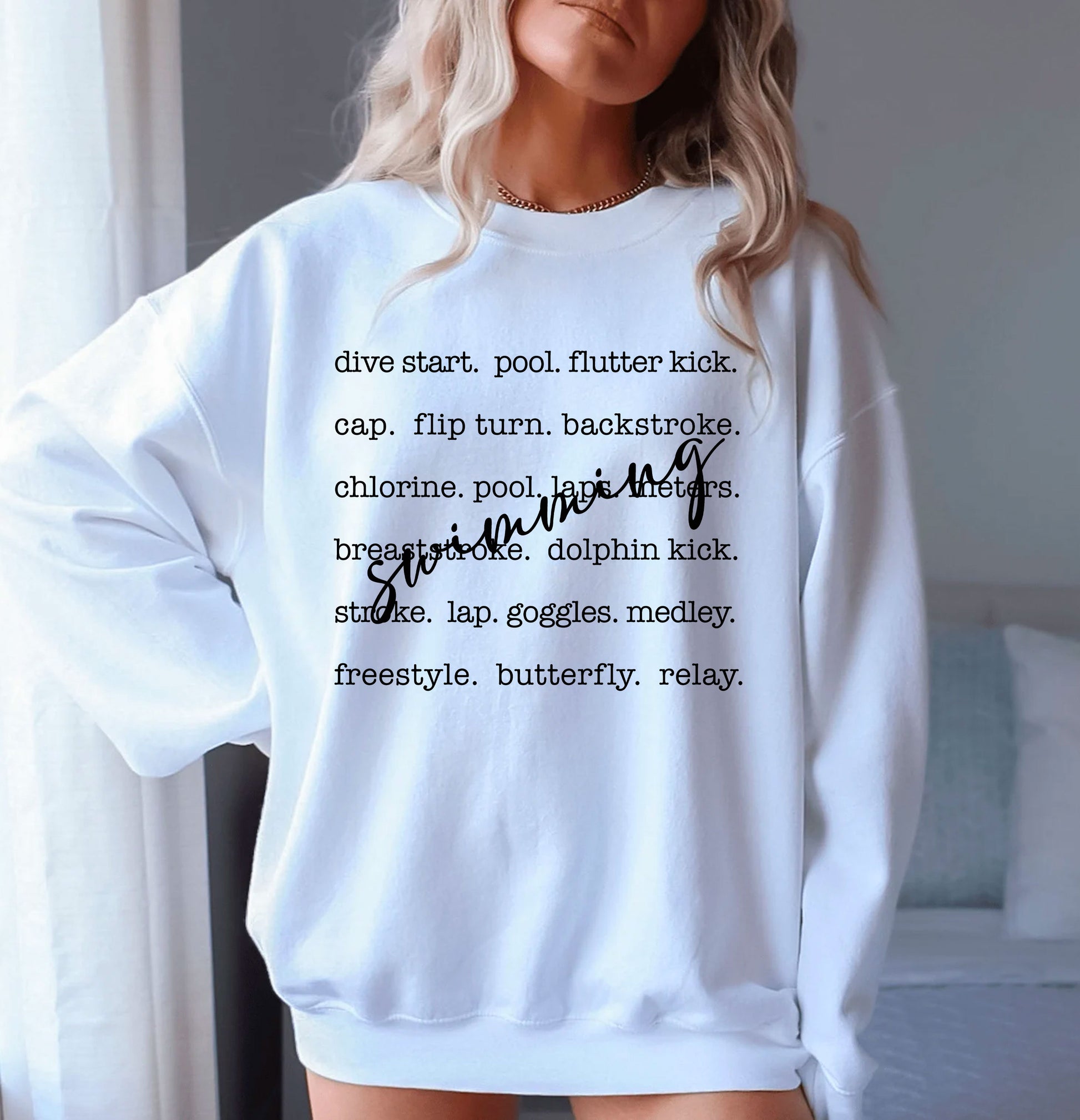 Swimming Sports Sweatshirt - Amazing Faith Designs