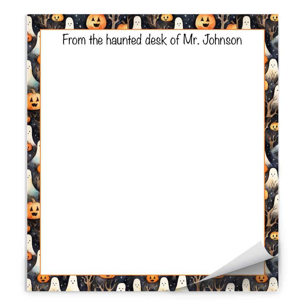 Teacher Halloween Notepads | 6 Designs | Teacher Halloween Gifts - Amazing Faith Designs