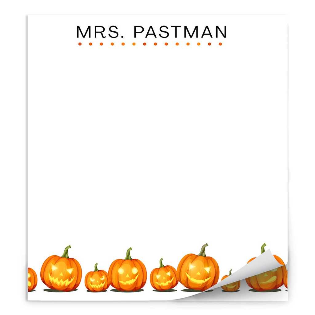 Teacher Halloween Notepads | 6 Designs | Teacher Halloween Gifts - Amazing Faith Designs