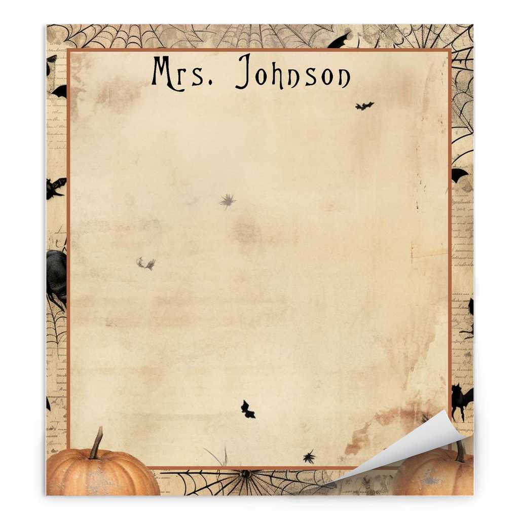 Teacher Halloween Notepads | 6 Designs | Teacher Halloween Gifts - Amazing Faith Designs