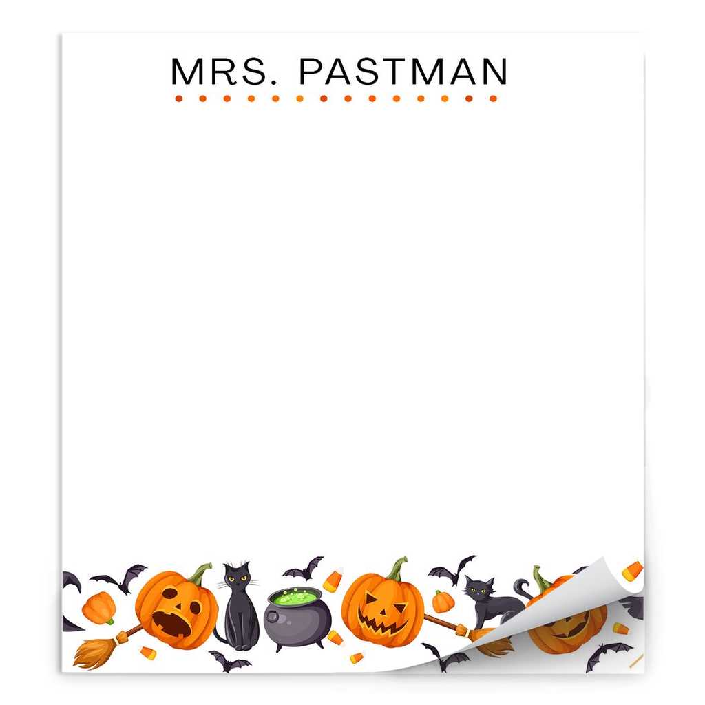 Teacher Halloween Notepads | 6 Designs | Teacher Halloween Gifts - Amazing Faith Designs