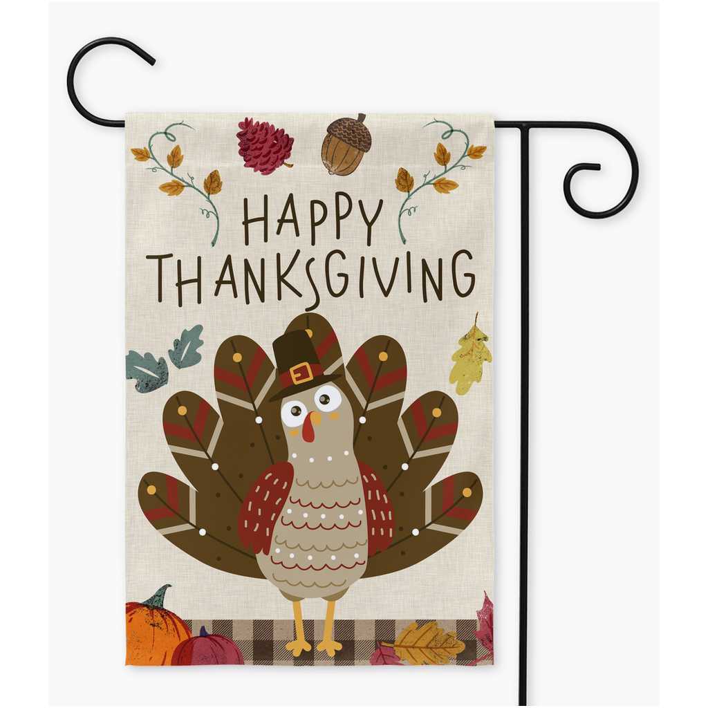 Thanksgiving Turkey Garden Flag - Amazing Faith Designs