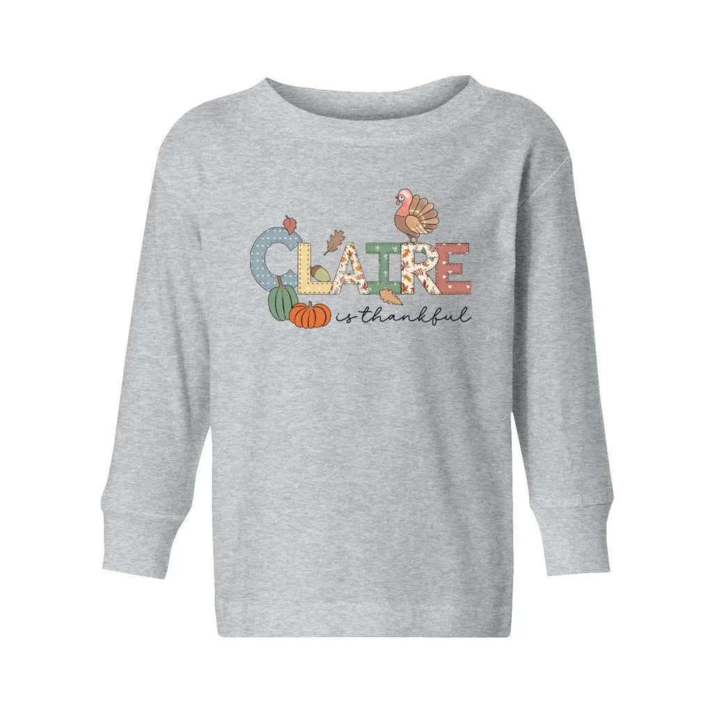 Thanksgiving Turkey Toddler Long Sleeve Shirt Awkward Styles