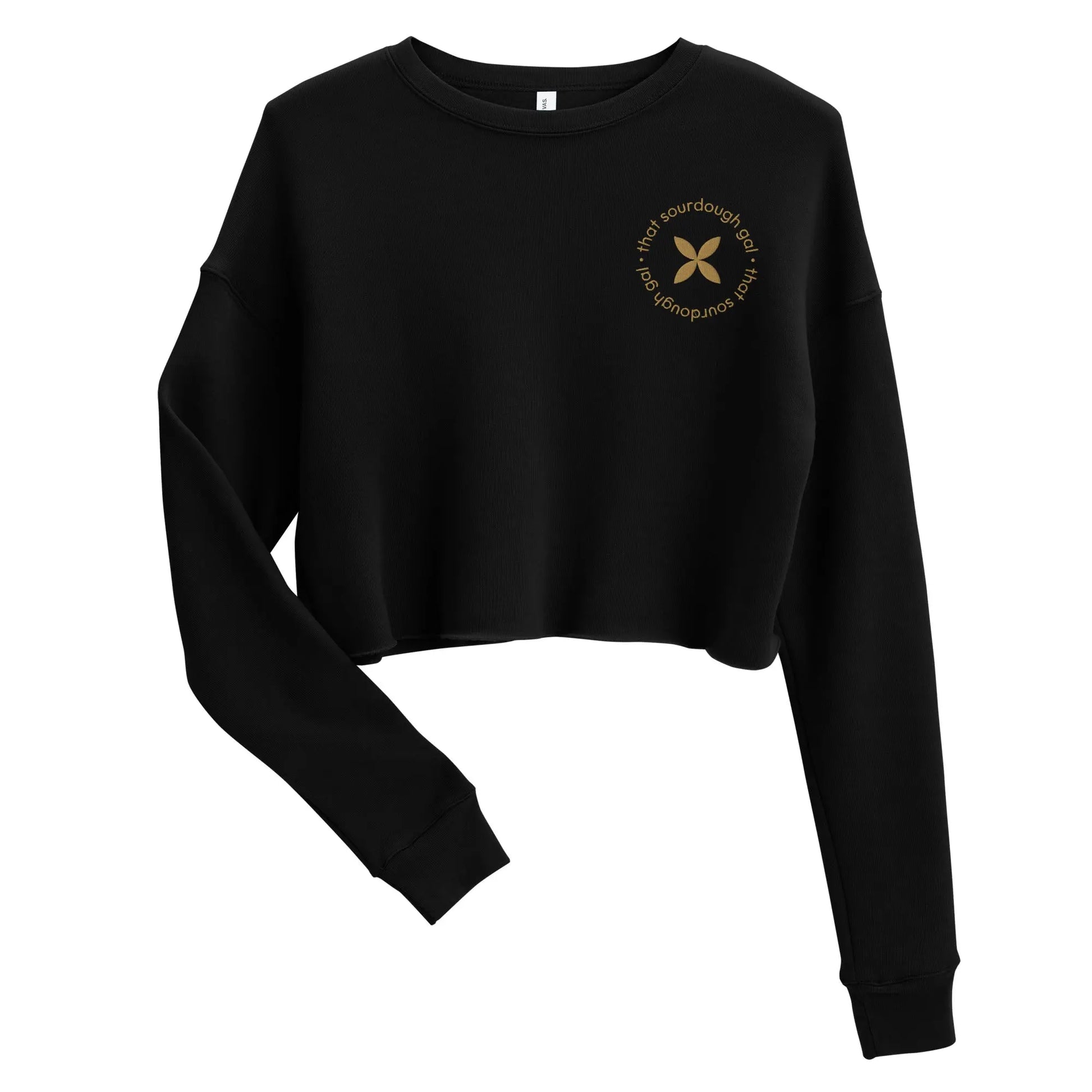 That Sourdough Gal Embroidered Crop Crew Fleece - Amazing Faith Designs