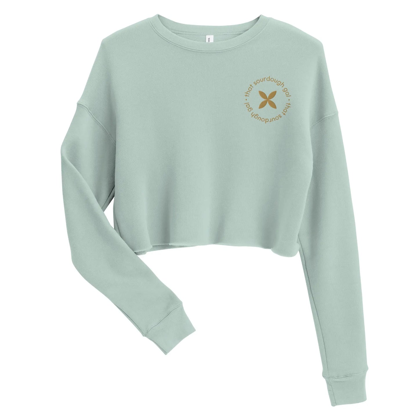 That Sourdough Gal Embroidered Crop Crew Fleece - Amazing Faith Designs