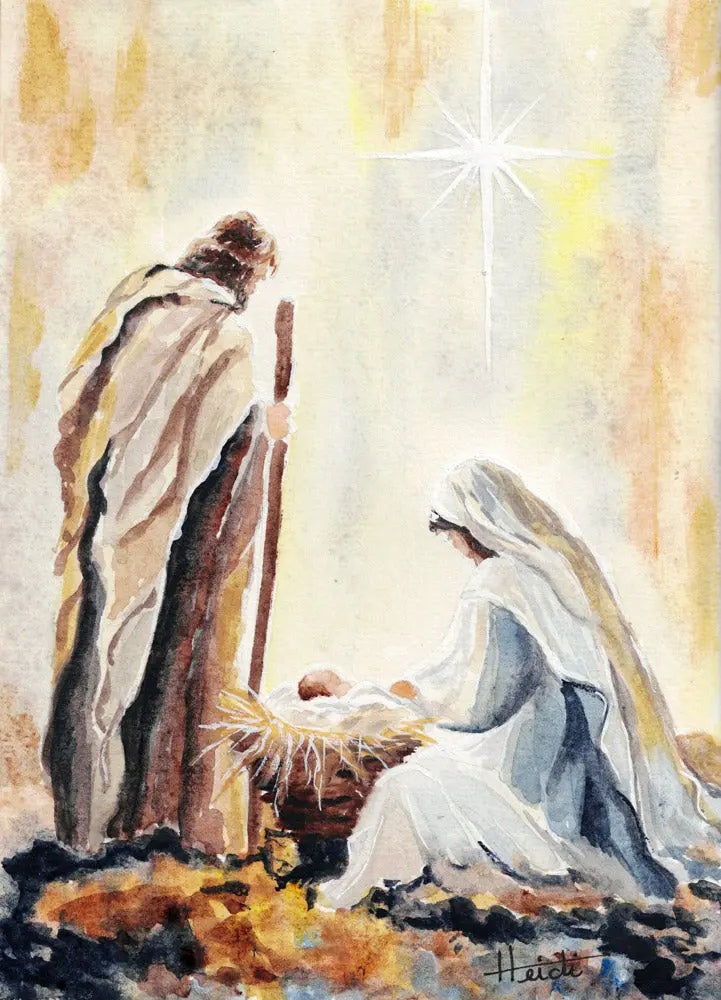 The First Christmas | Original Watercolor and Fine Art Prints Amazing Faith Designs
