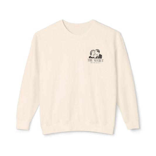 The Secret Bakery Crewneck Lightweight Sweatshirt - Comfort Colors Printify