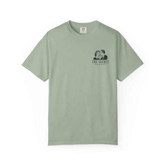 The Secret Bakery Custom Logo Comfort Colors Shirt with back print Printify