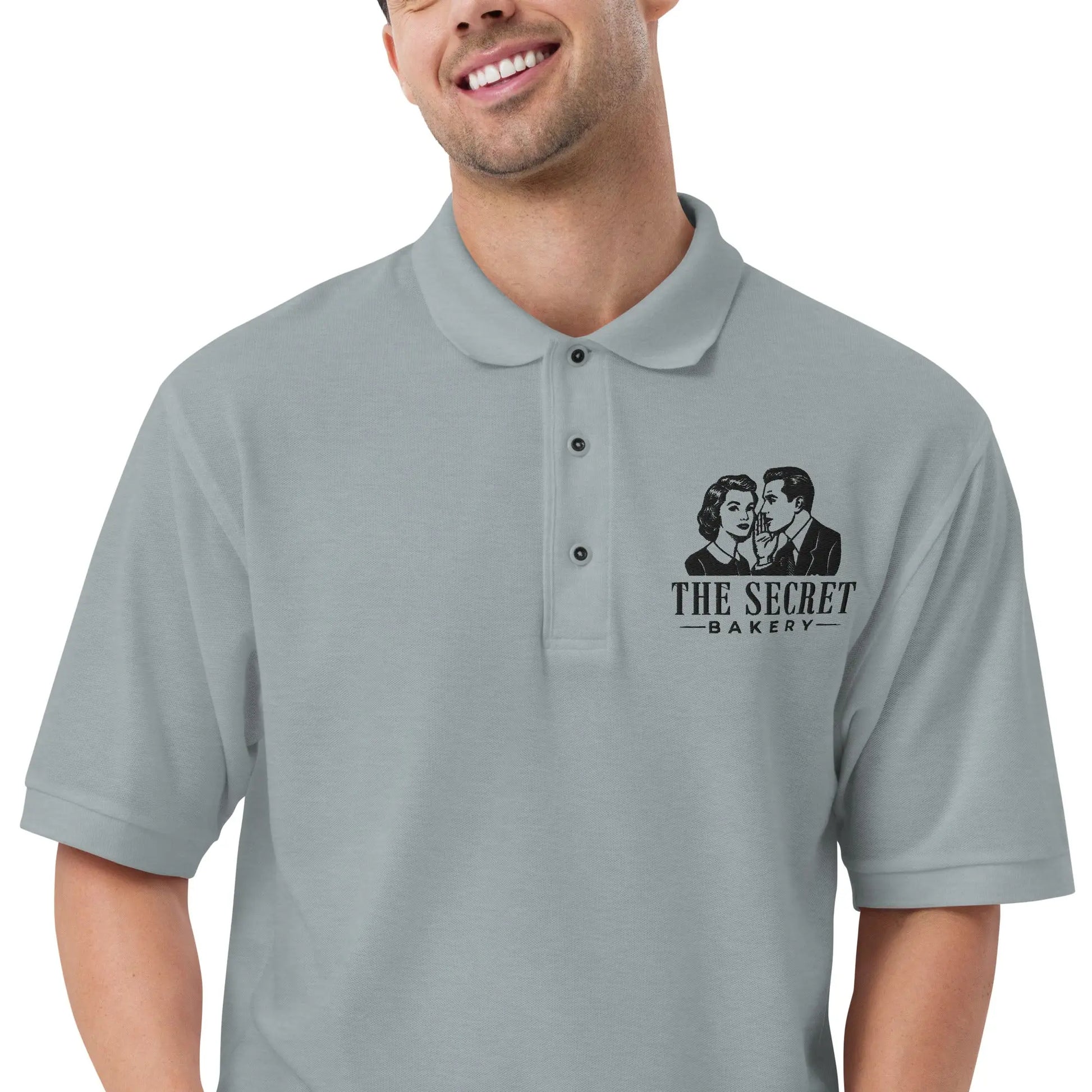 The Secret Bakery Men's Premium Polo Amazing Faith Designs