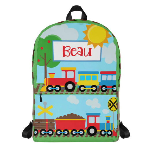 Train Personalized Backpack Amazing Faith Designs