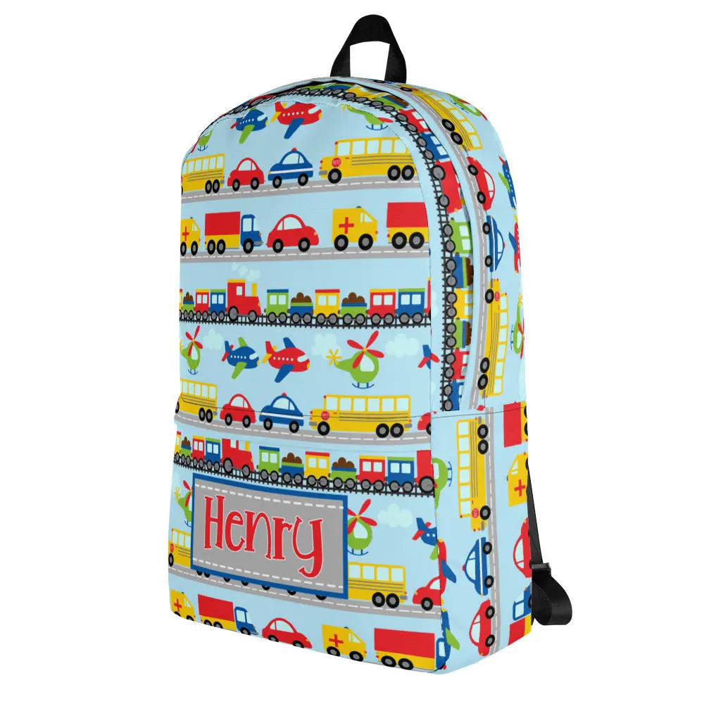 Transportation Personalization Backpack Amazing Faith Designs