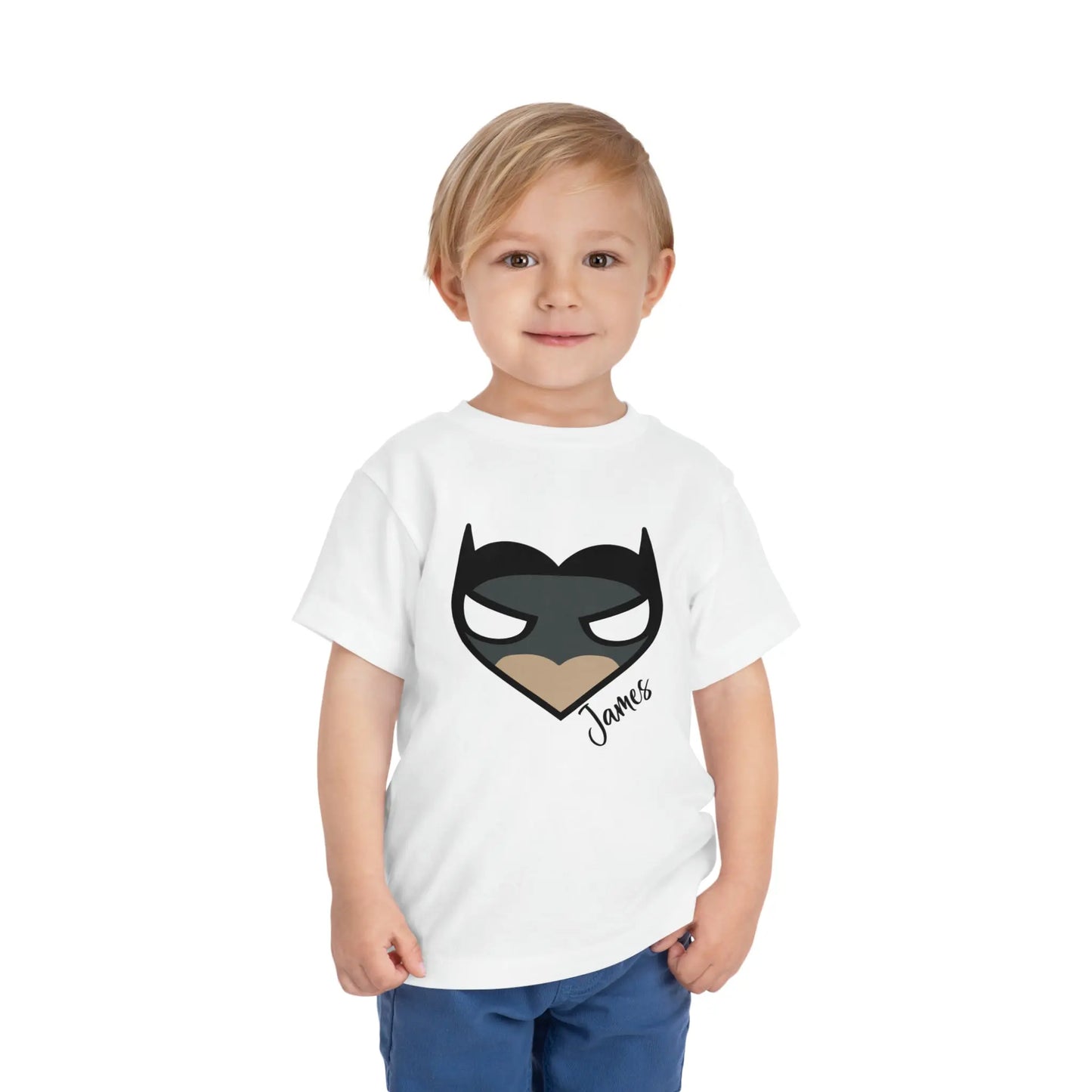Valentine Superhero Personalized Toddler Shirt Printify