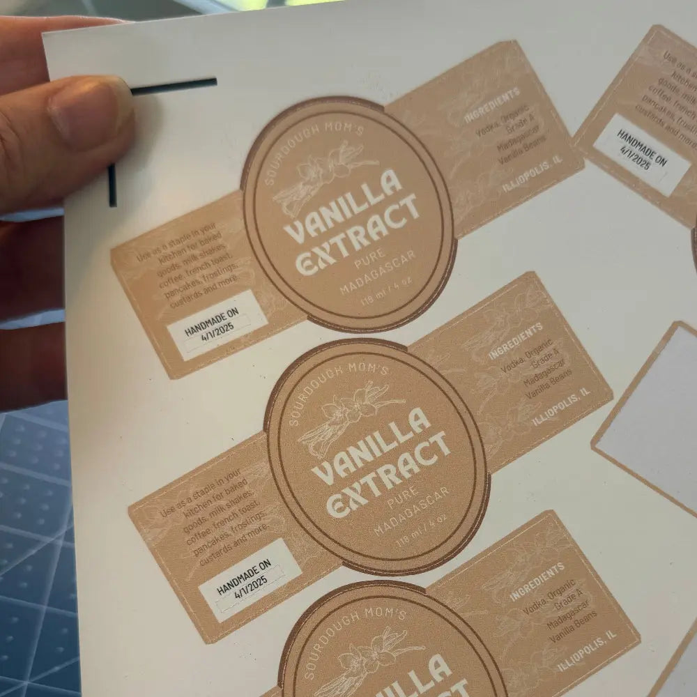 Vanilla Extract Food Labels - Amazing Faith Designs