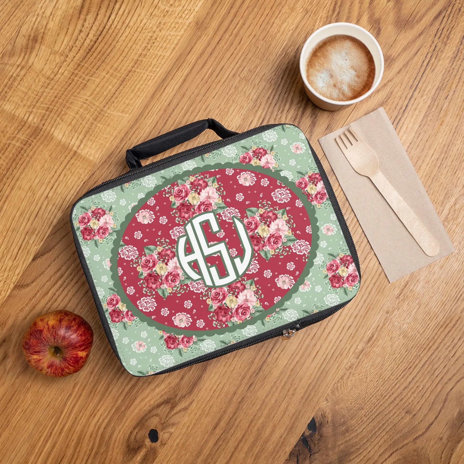 Vintage Roses Personalized Lunch Box Printify