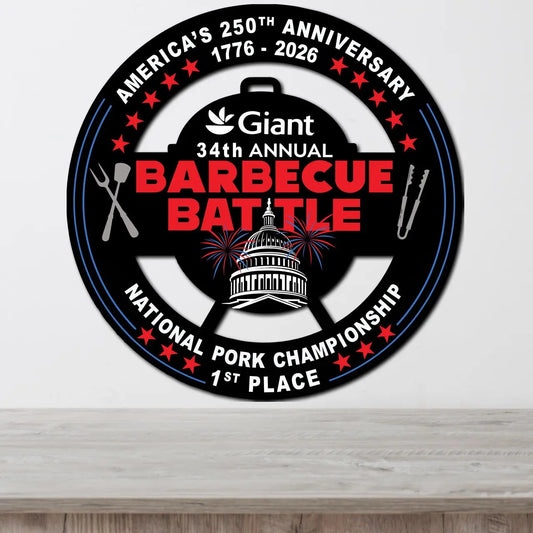 Washington Barbecue Battle 2026 Trophy Metal Signs Amazing Faith Designs