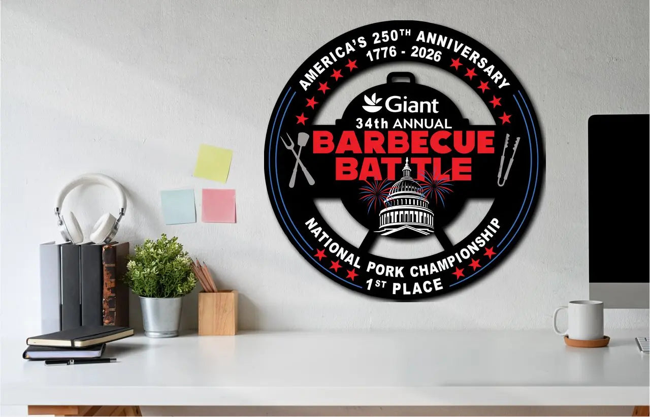 Washington Barbecue Battle 2026 Trophy Metal Signs Amazing Faith Designs