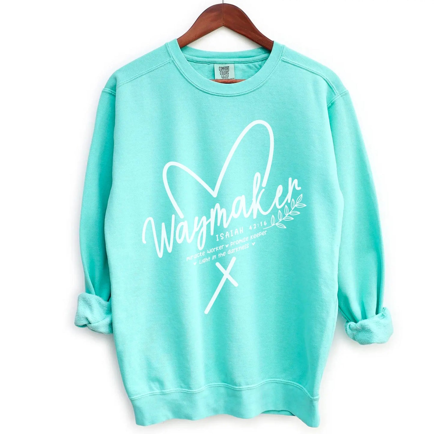 Waymaker Christian Sweatshirt | Comfort Color Garment Dyed Printify
