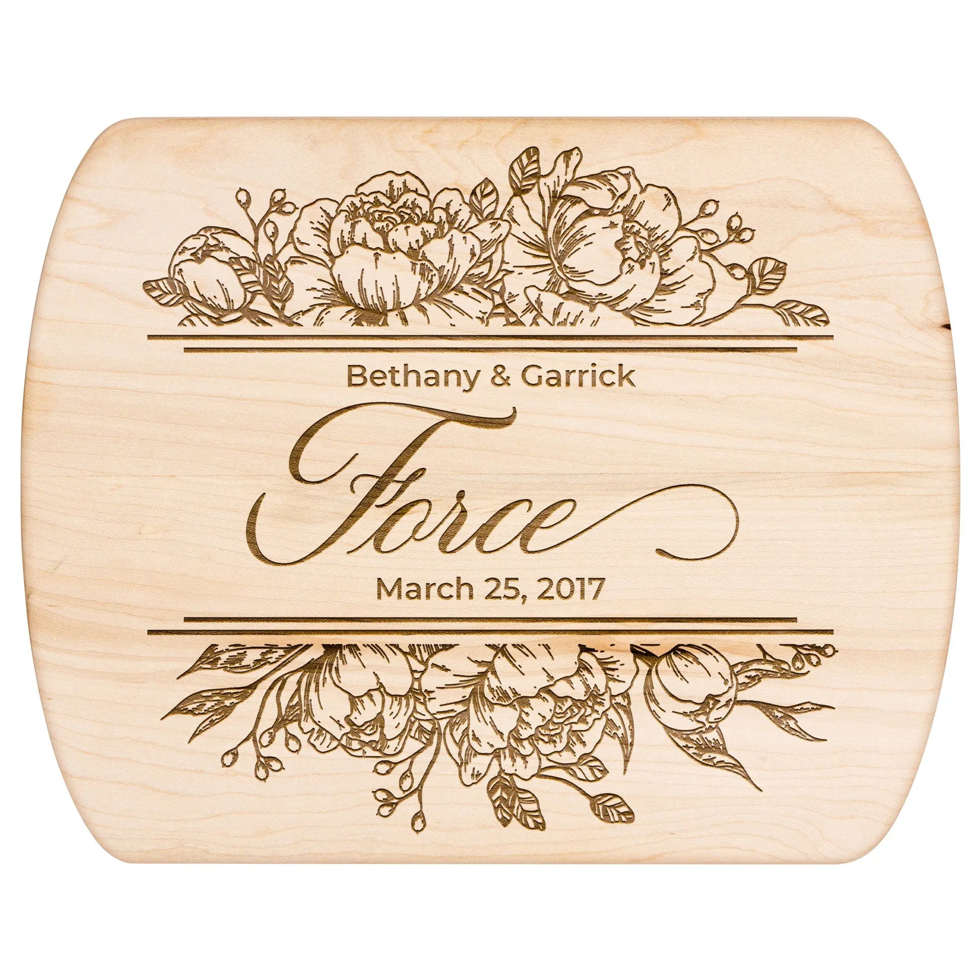 Wedding Names Personalized Wood Cutting Board, Family Name Cutting Board, Bridal Shower Gift teelaunch