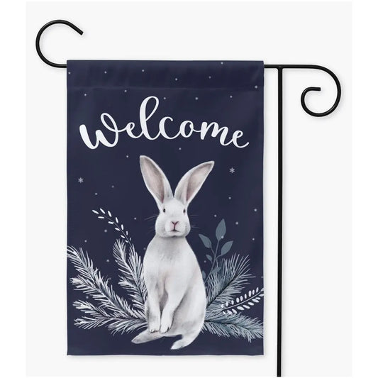 Welcome Snow Bunny Garden Flag (Copy) Amazing Faith Designs