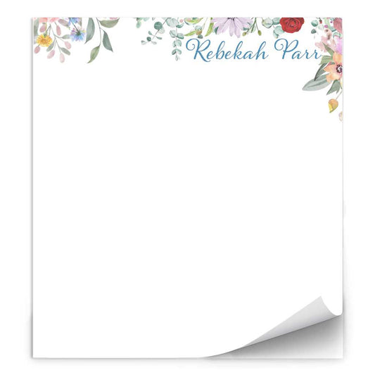 Wildflower Personalized Notepad, Gift for Teacher Amazing Faith Designs