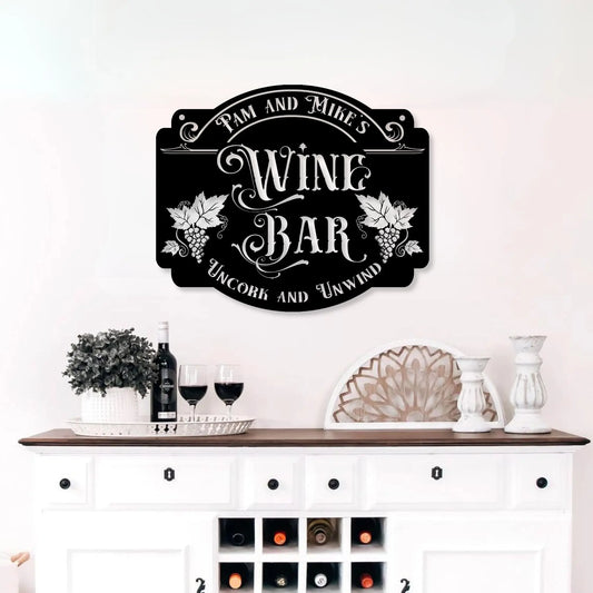 Wine Bar Personalized Metal Sign teelaunch