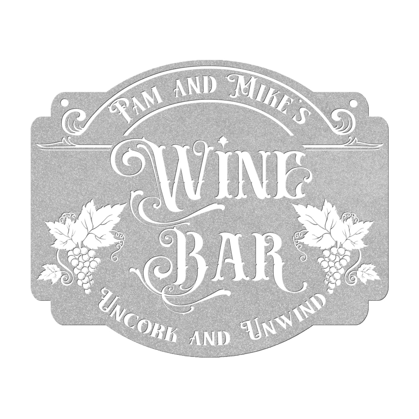 Wine Bar Personalized Metal Sign - Amazing Faith Designs