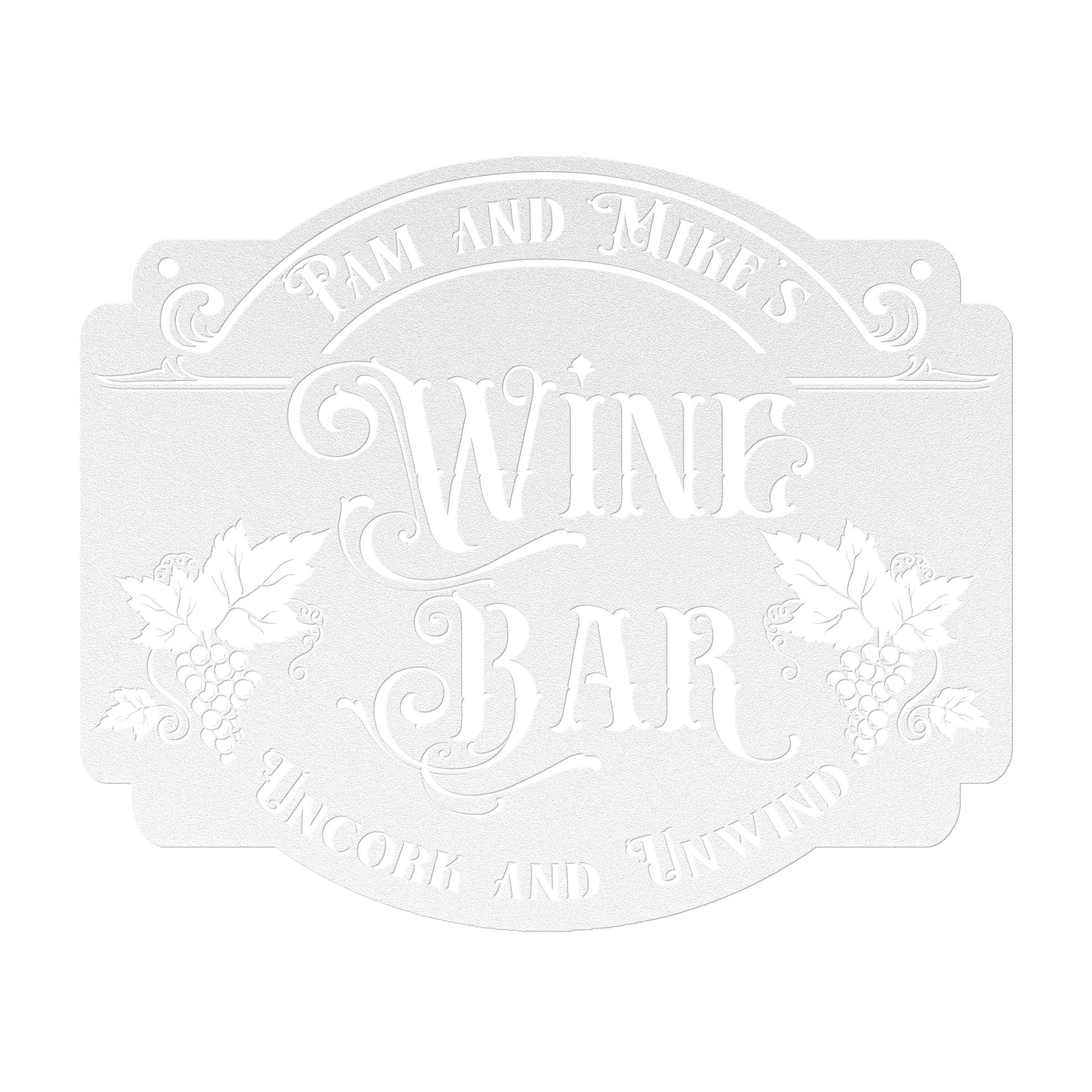 Wine Bar Personalized Metal Sign teelaunch