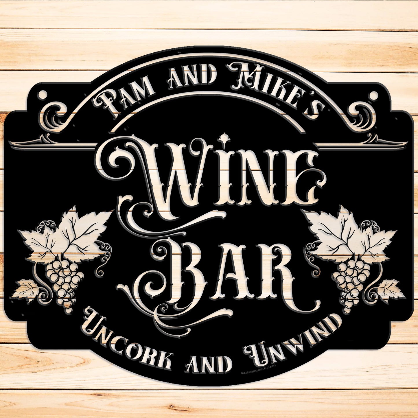 Wine Bar Personalized Metal Sign - Amazing Faith Designs
