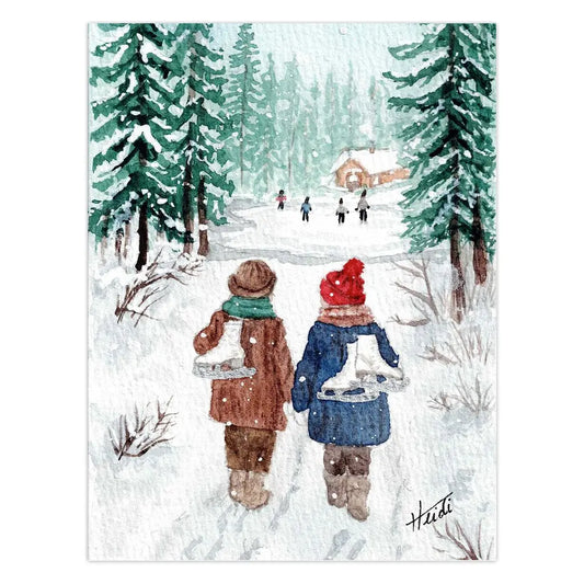 Winter Friends | Watercolor Christmas Cards (Copy) Amazing Faith Designs