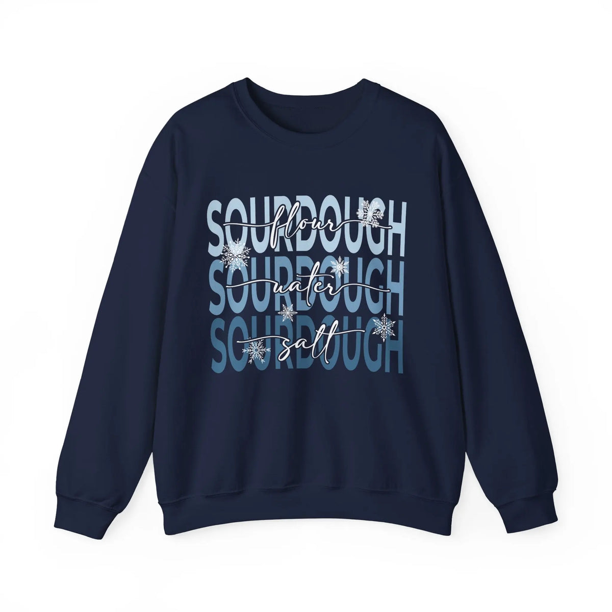 Winter Sourdough Sweatshirt – Flour Water Salt Navy Crewneck Printify