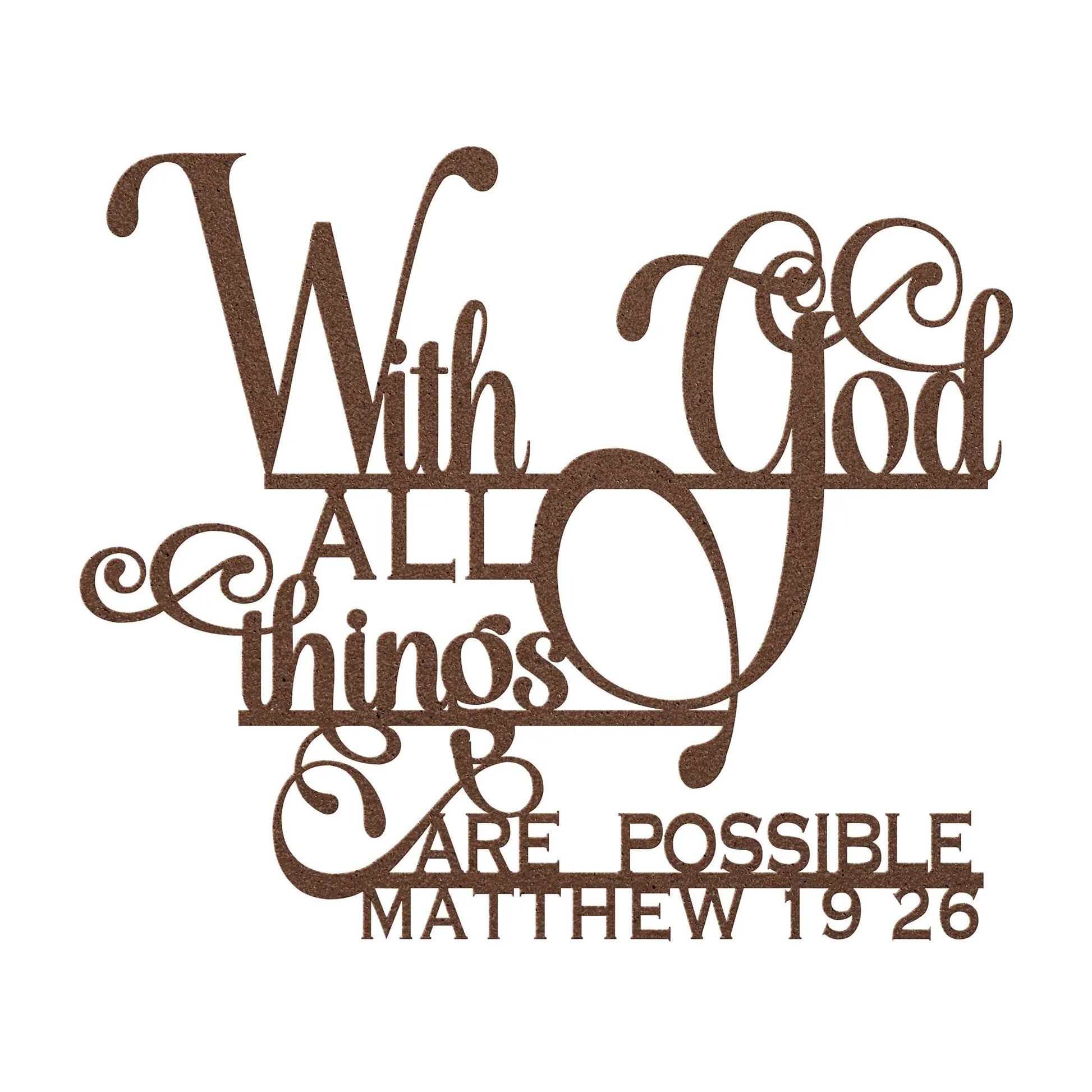 With God All Things Are Possible Metal Sign teelaunch