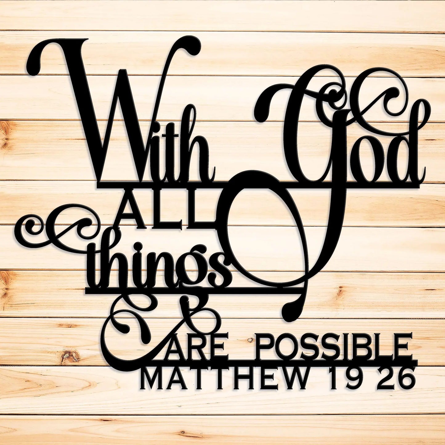 With God All Things Are Possible Metal Sign teelaunch