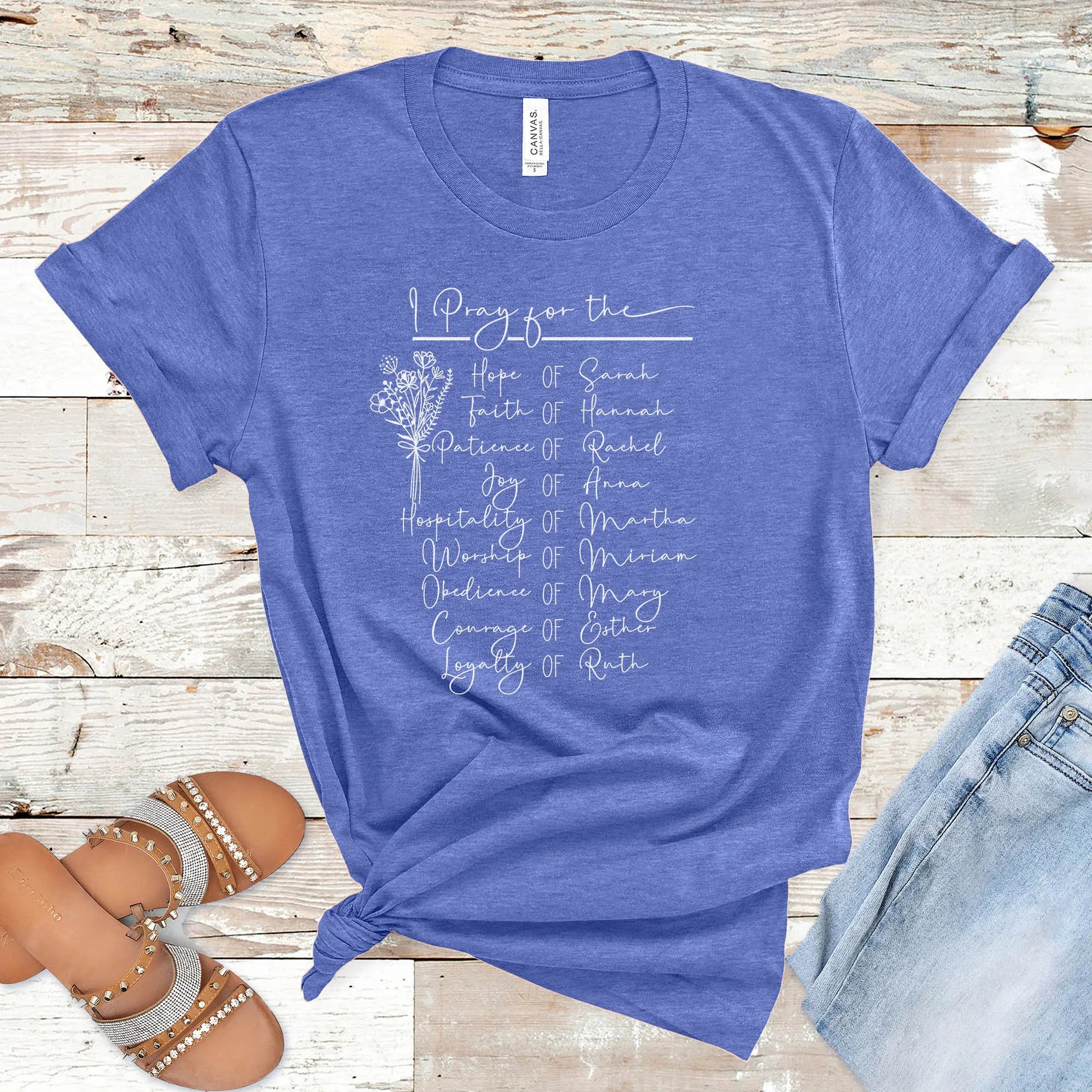 Women of the Bible Christian T-shirt | Sarah, Hannah, Rachel, Anna - Amazing Faith Designs