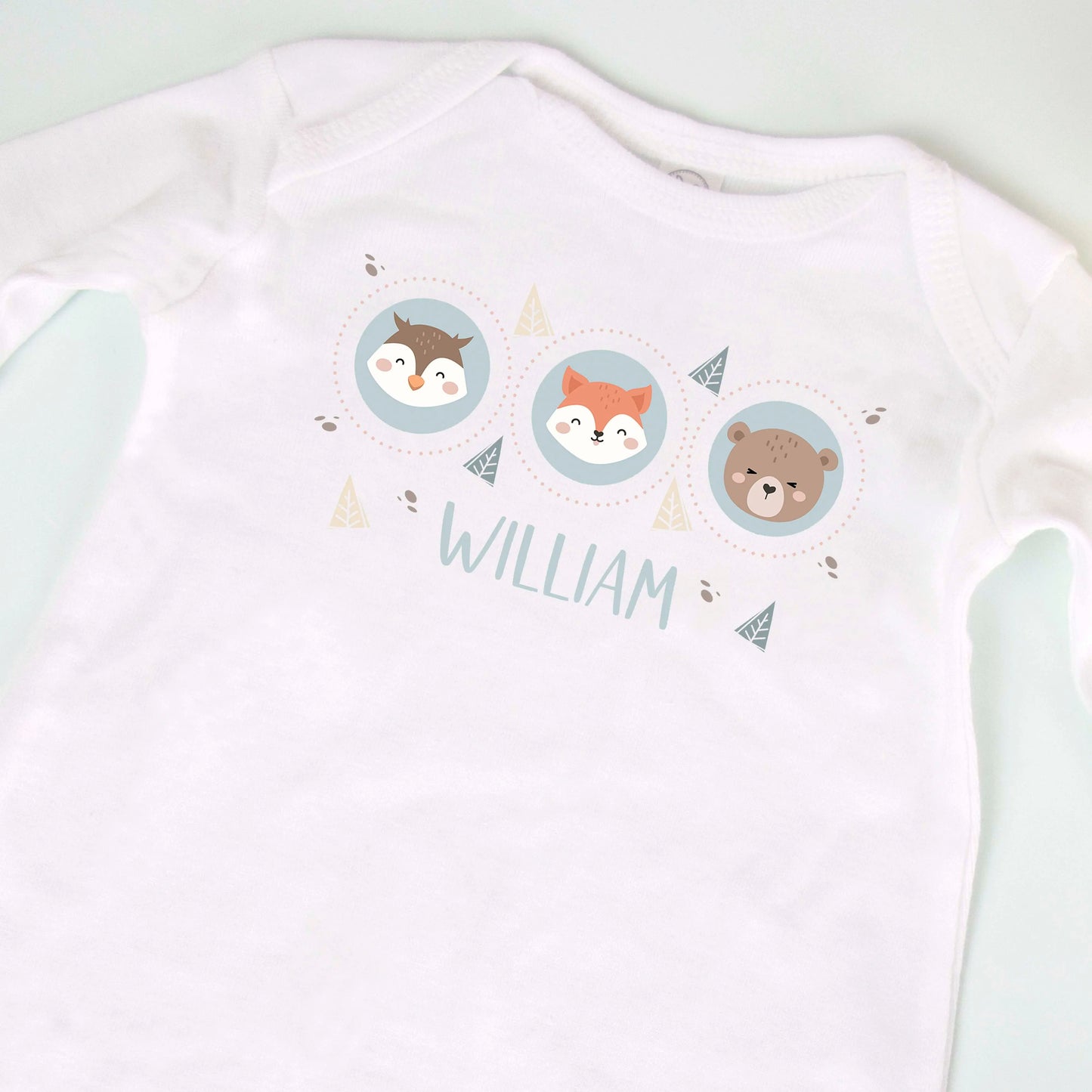 Woodland Animals Newborn Baby Gown Amazing Faith Designs