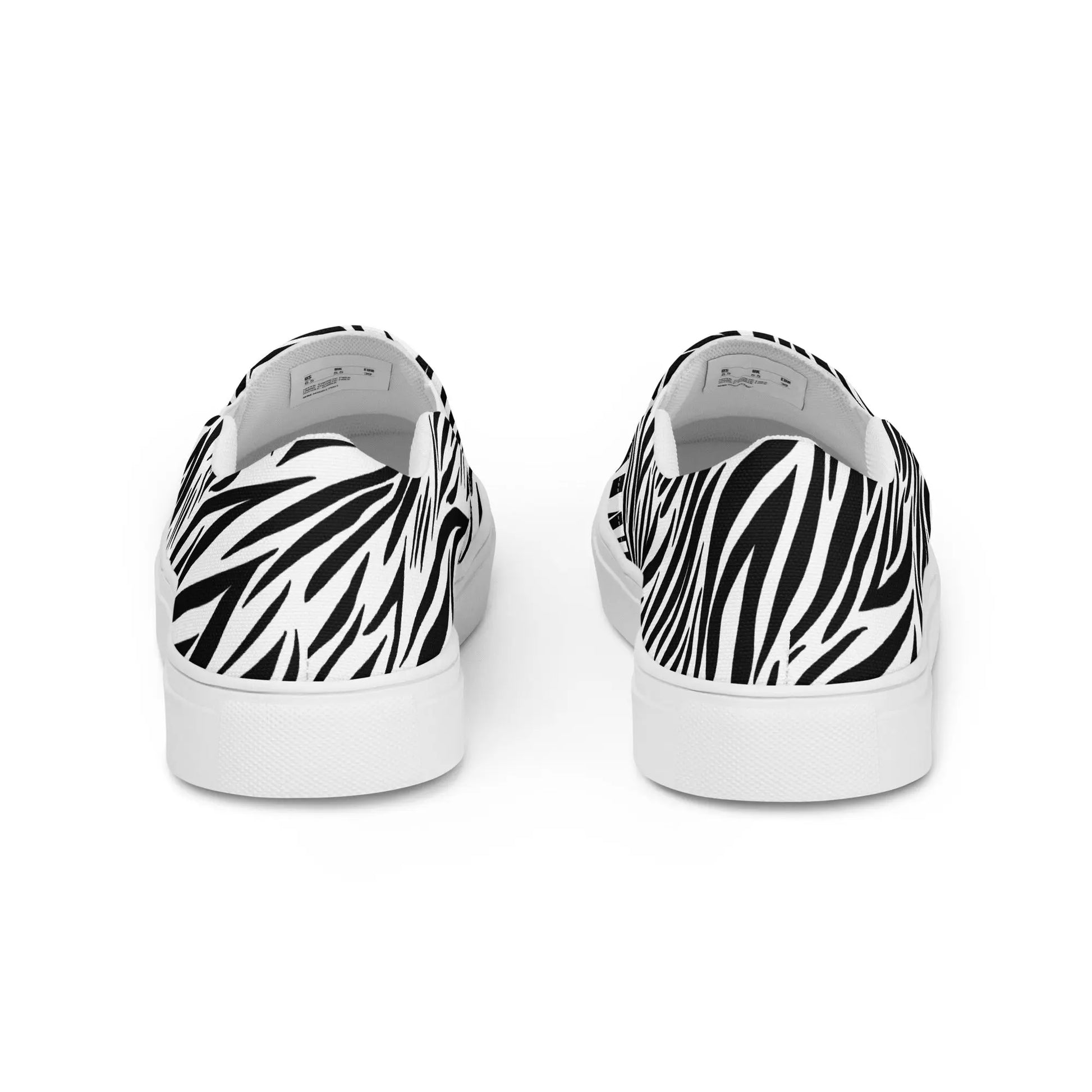 Zebra Women’s slip-on canvas shoes Amazing Faith Designs