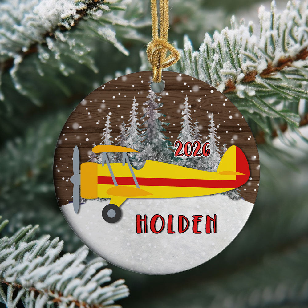 Personalized Transportation Christmas Ornament for Kids
