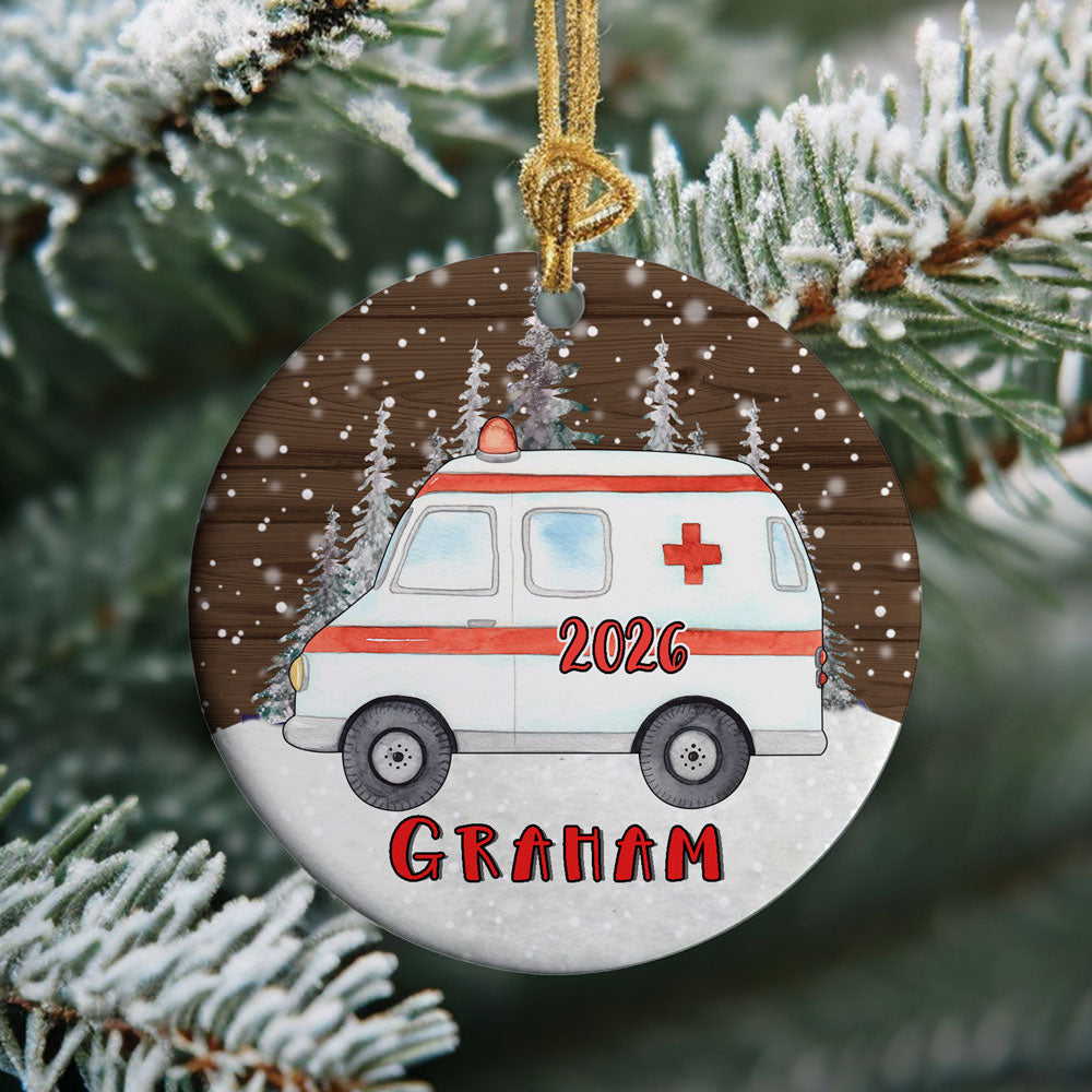 Personalized Transportation Christmas Ornament for Kids
