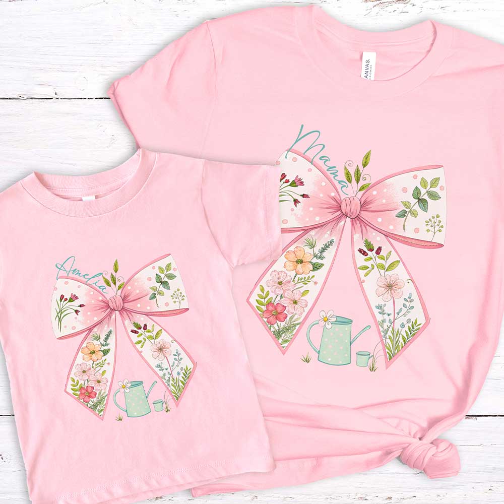 Mama and Me Bow Matching Shirt - Amazing Faith Designs