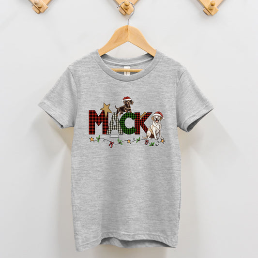 Christmas Dog Personalized Toddler Shirt - Amazing Faith Designs