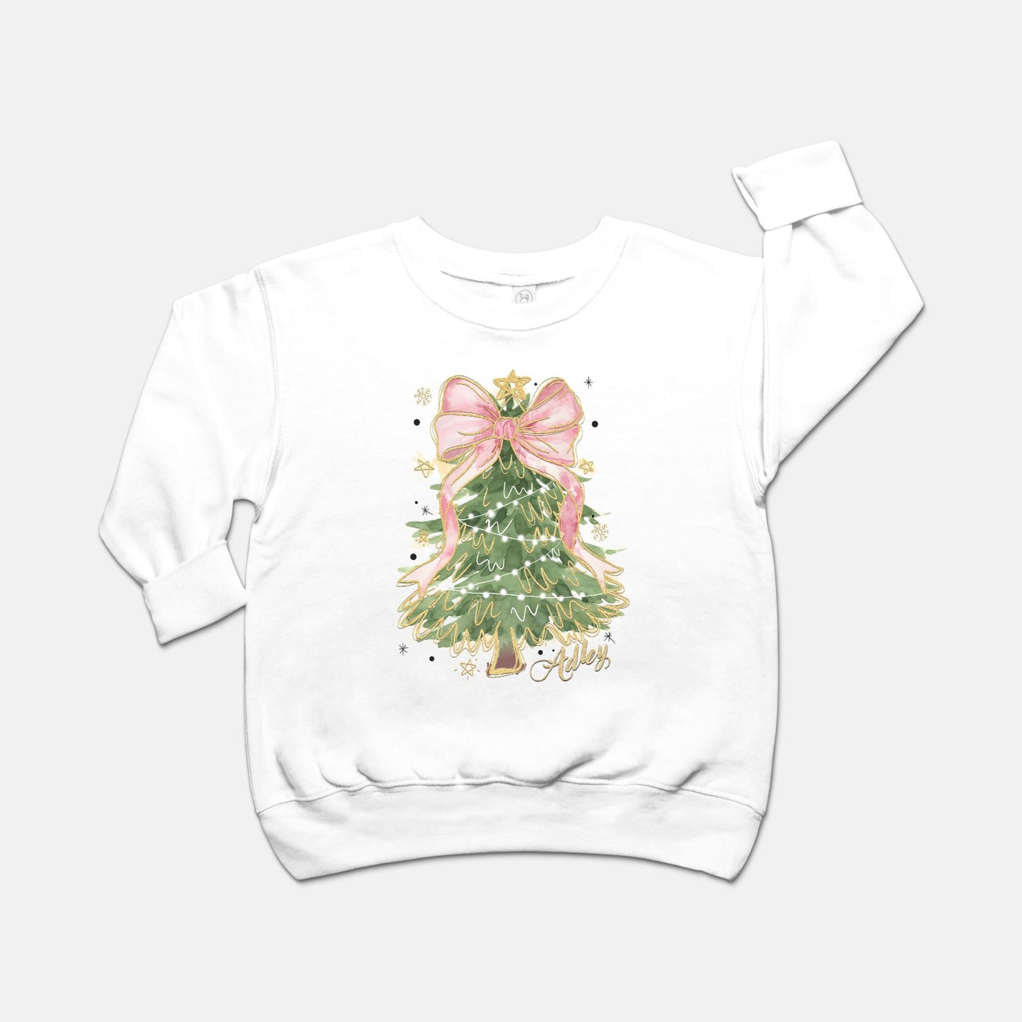 Glitter Christmas Tree Toddler Sweatshirt - Amazing Faith Designs