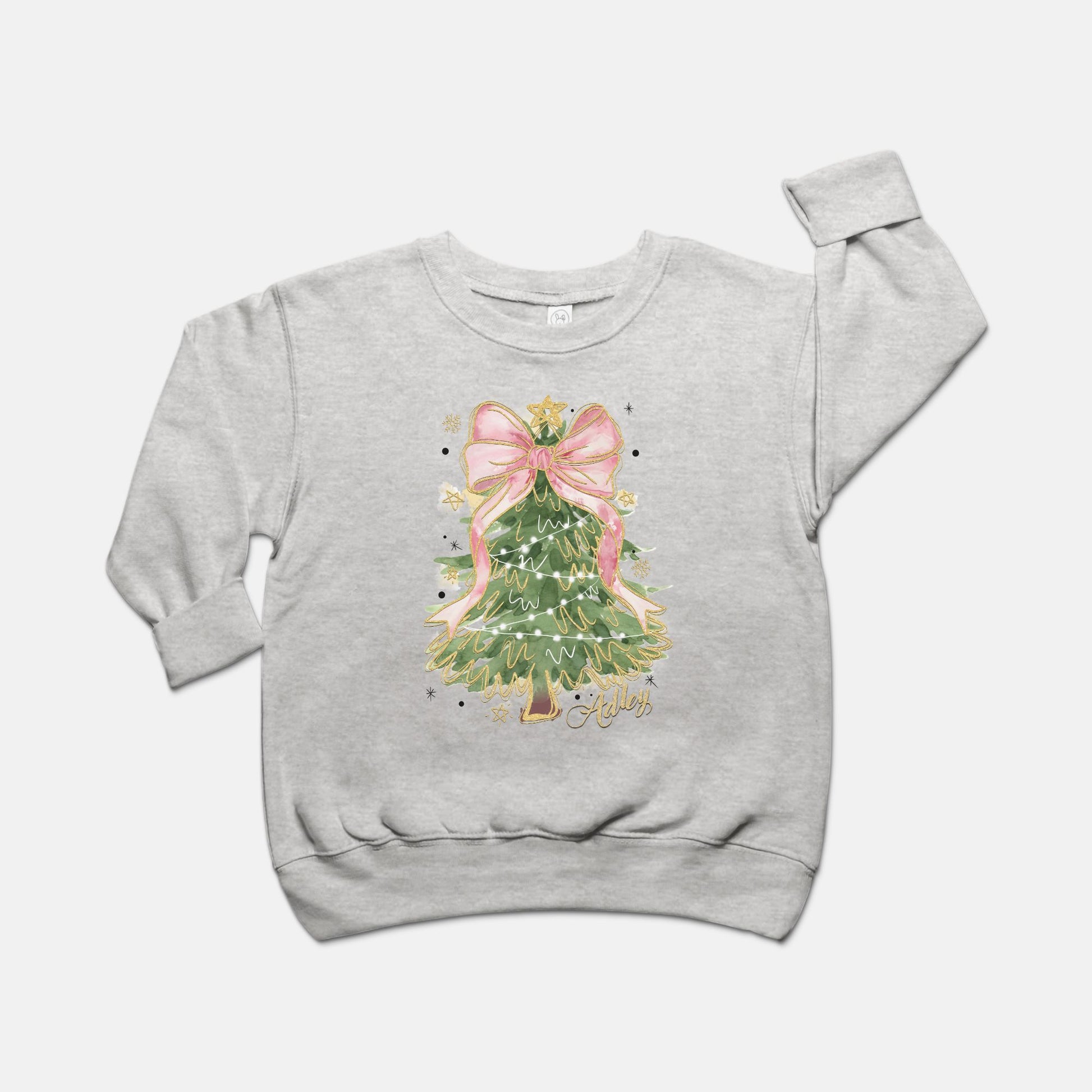 Glitter Christmas Tree Toddler Sweatshirt - Amazing Faith Designs