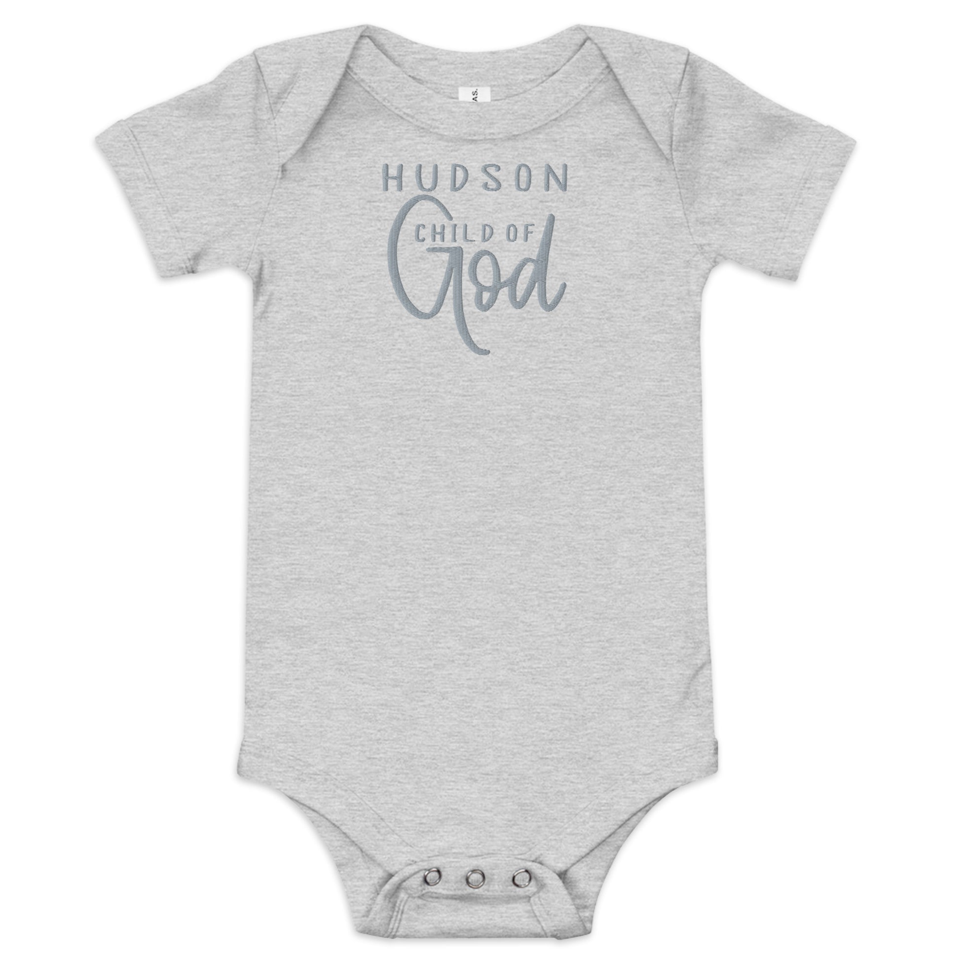 Child of God Personalized Embroidered Baby Onesie - Amazing Faith Designs