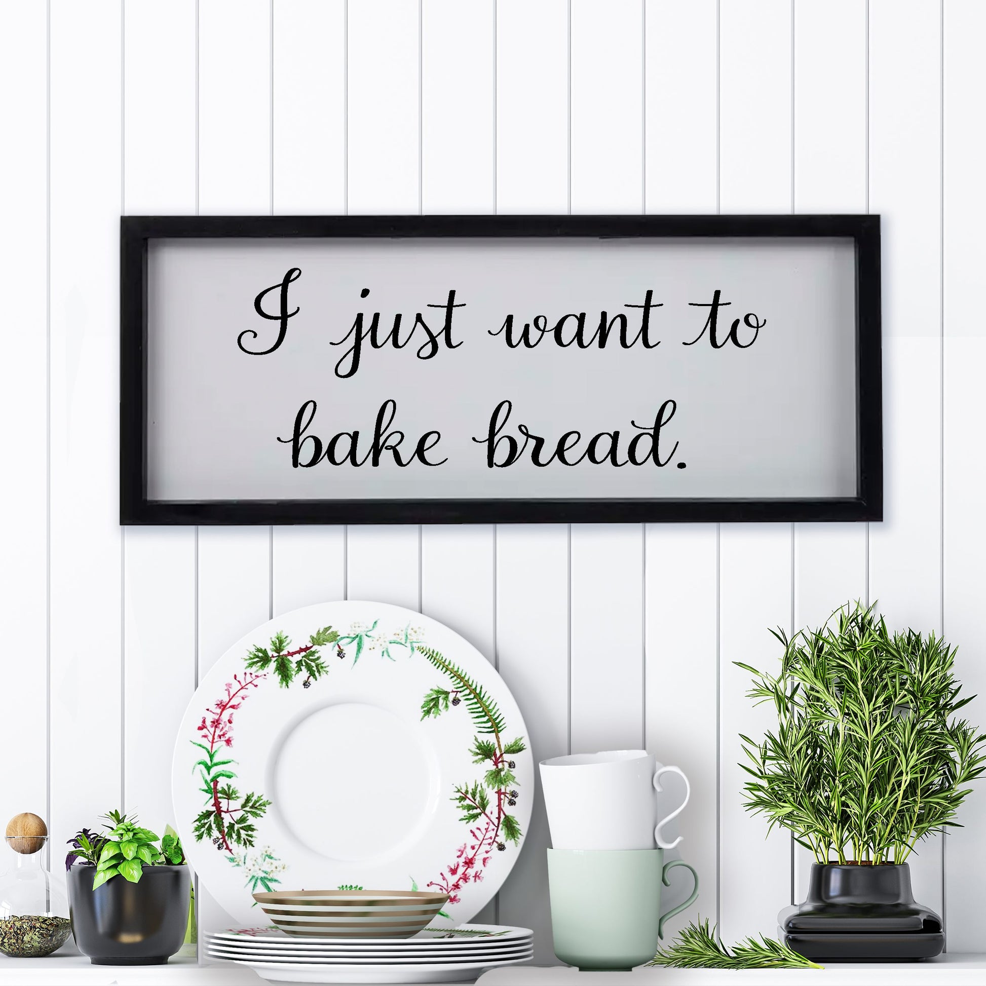 I Just Want to Bake Bread Wood Sign - Amazing Faith Designs