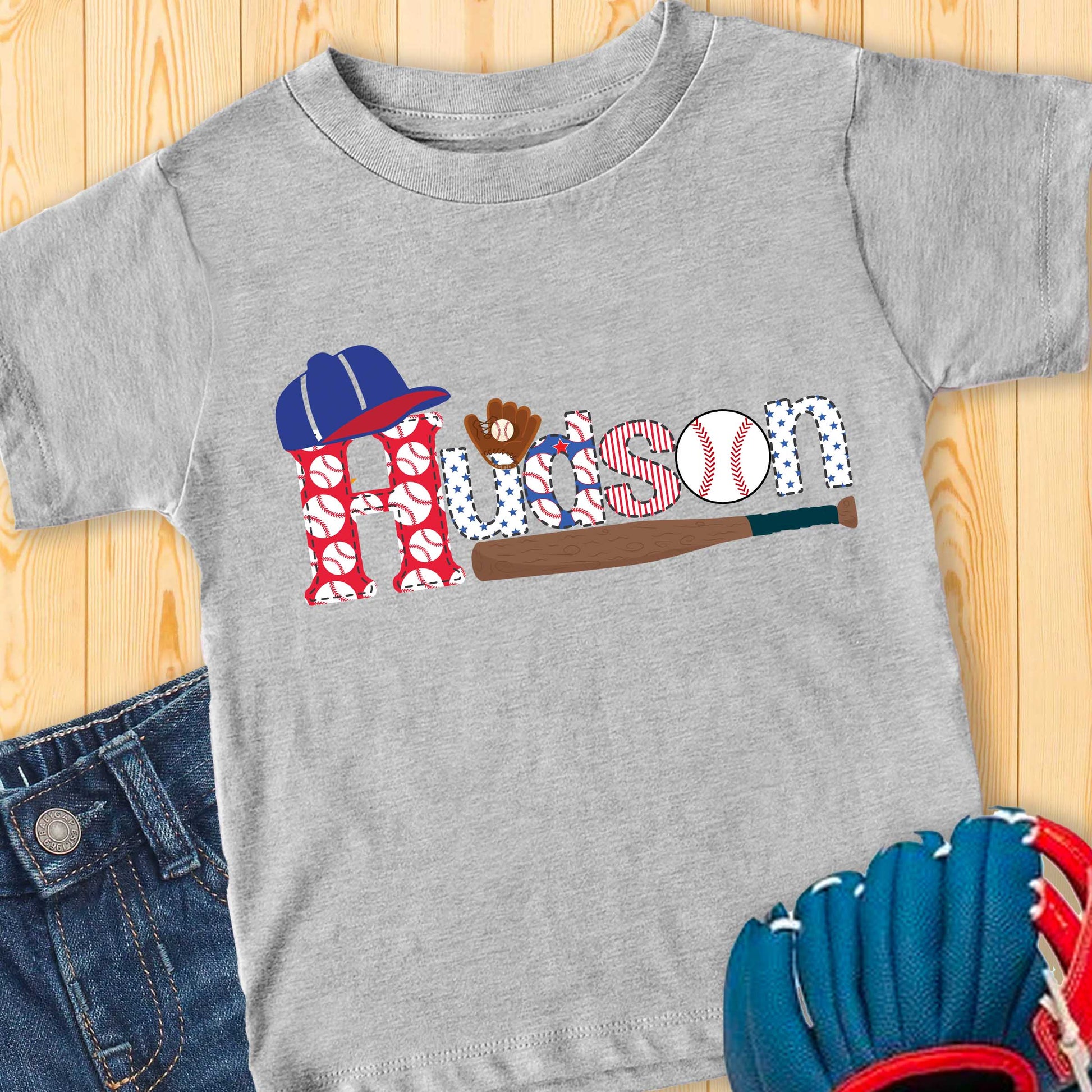 Baseball Personalized Toddler T-shirt - Amazing Faith Designs