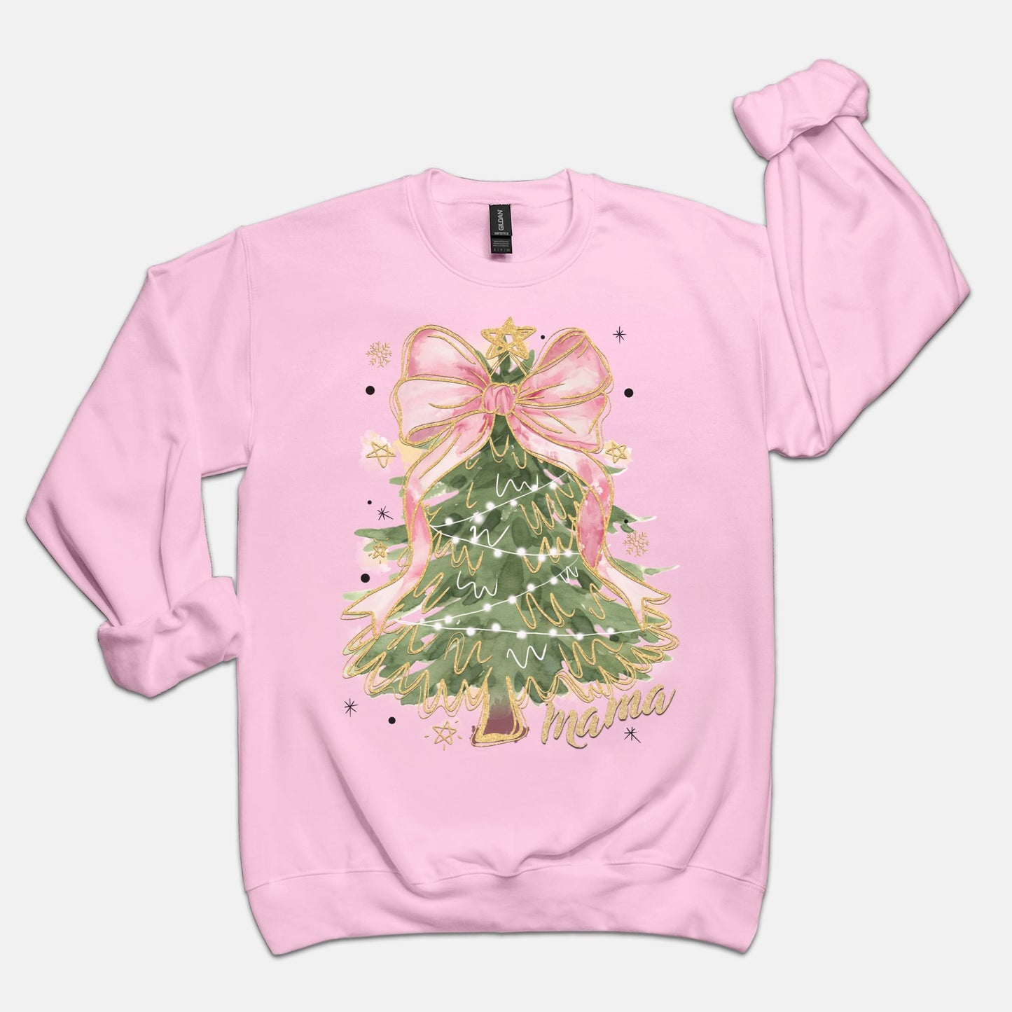 Glitter Christmas Tree Mama Sweatshirt - Amazing Faith Designs