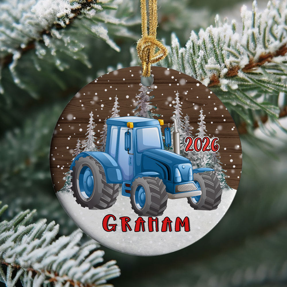 Personalized Transportation Christmas Ornament for Kids