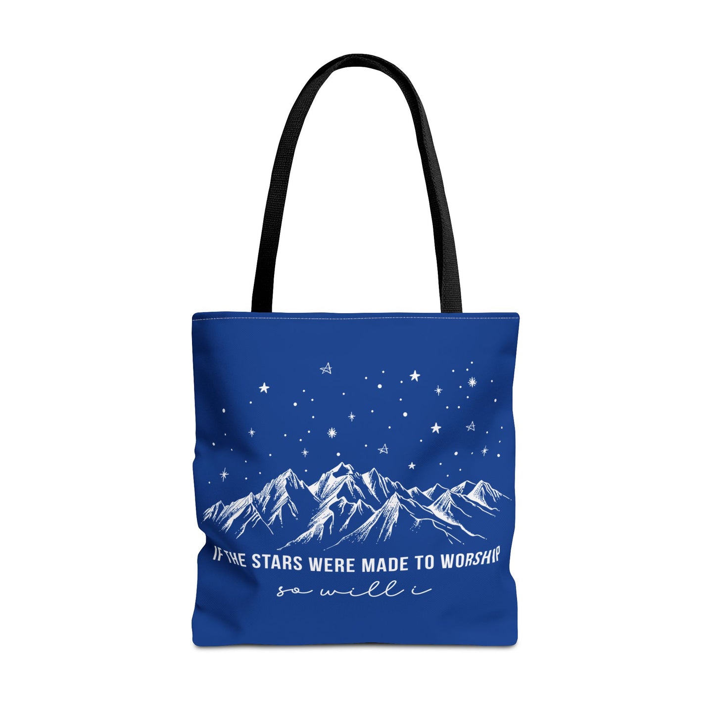 Christian Tote Bag — "If the Stars Were Made to Worship, So Will I" - Amazing Faith Designs