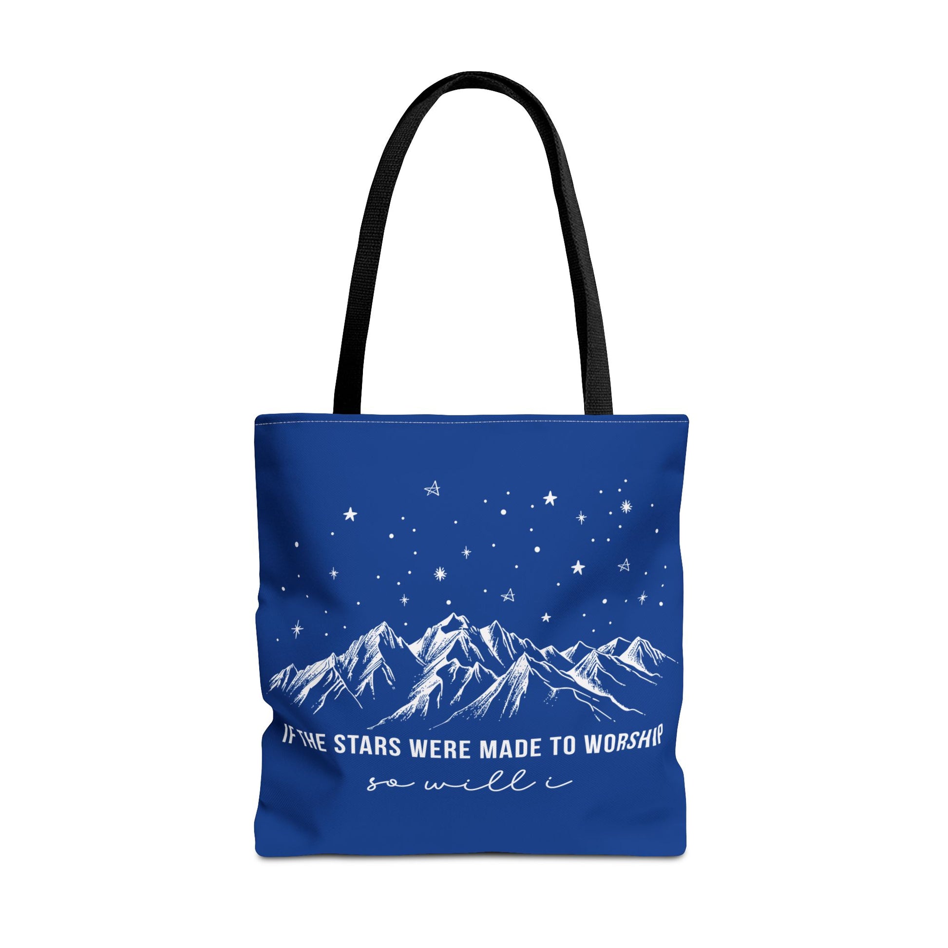 Christian Tote Bag — "If the Stars Were Made to Worship, So Will I" - Amazing Faith Designs