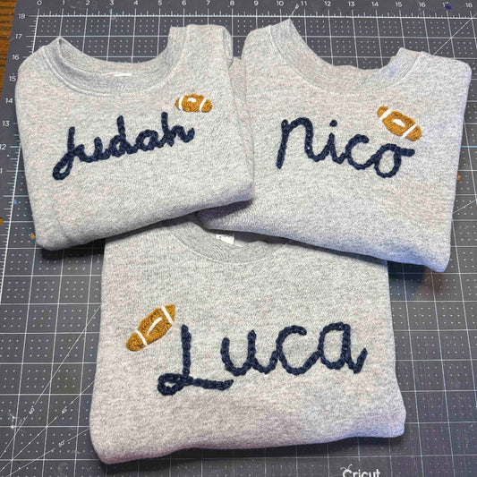 Hand Embroidered Child Sweatshirt - Amazing Faith Designs